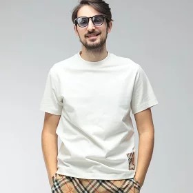 バーバリー(BURBERRY) チェックラベル クルーネックTシャツ