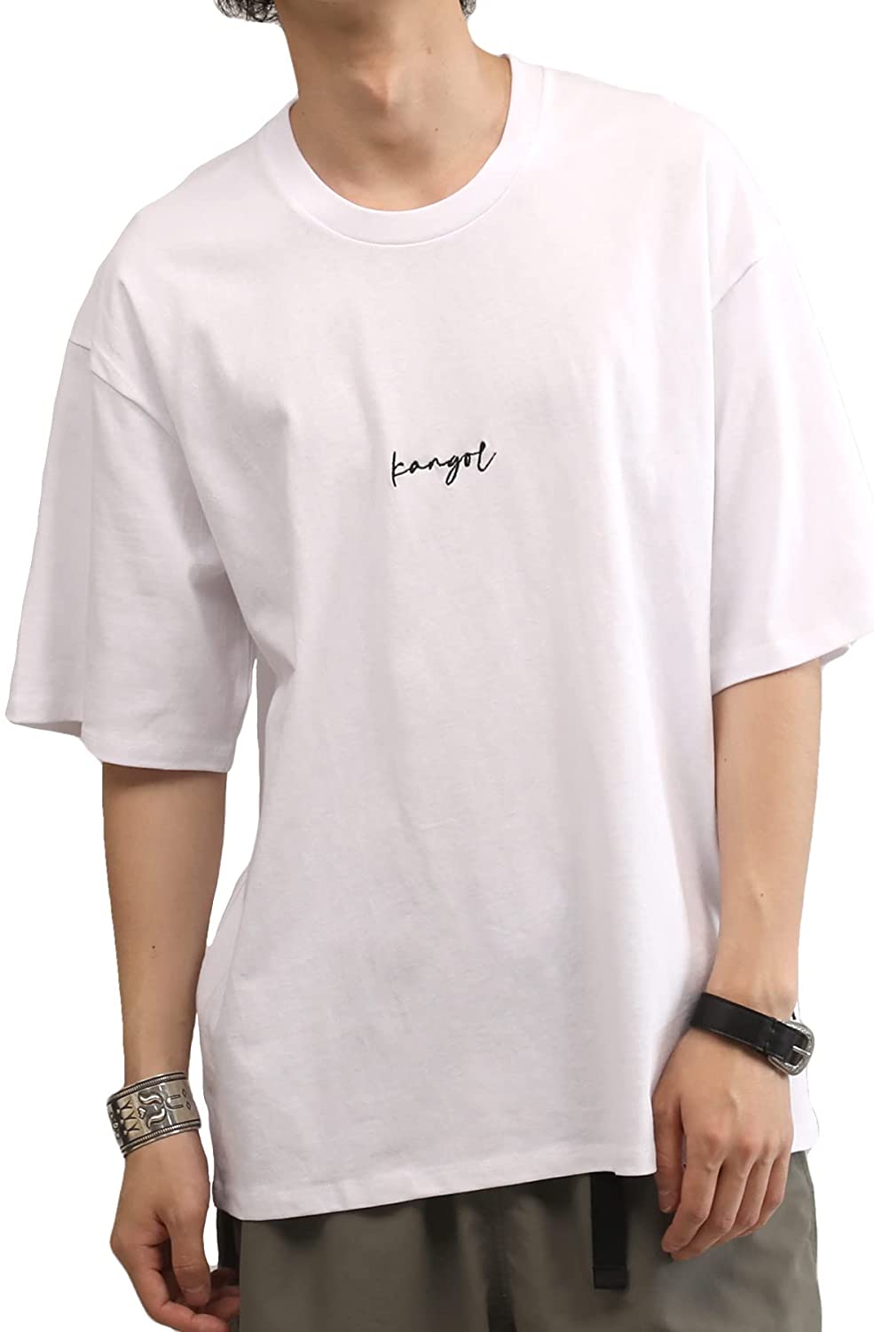 カンゴール(KANGOL) 別注 コラボ ロゴ 刺繍 ビッグシルエット 半袖 Tシャツ