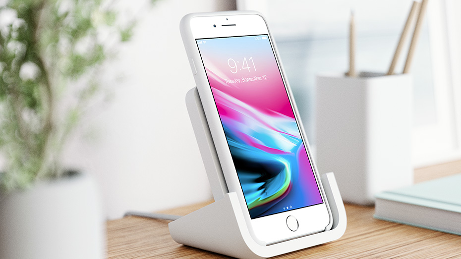 Face IDを快適に使用できるiPhone専用ワイヤレス充電スタンド「POWERED」