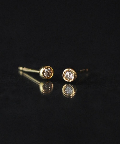 アンク(anq.) K18・Peti ダイヤピアス