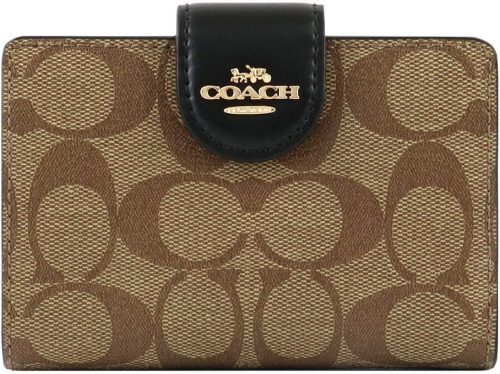 コーチ(COACH) ミディアム コーナー ジップ ウォレット シグネチャー キャンバス