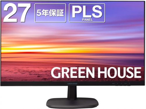 グリーンハウス(Green House) モニターディスプレイ 27インチ GH-ALCW27A-BK