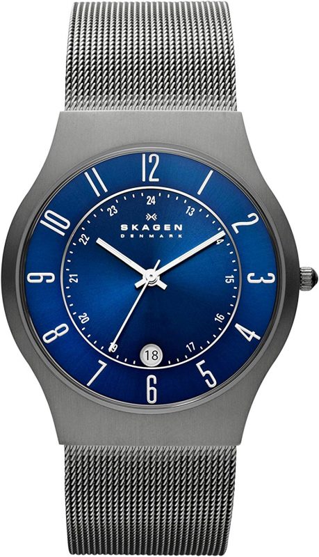 スカーゲン(SKAGEN) チタンブルーダイヤル腕時計 233XLTTN GRENEN
