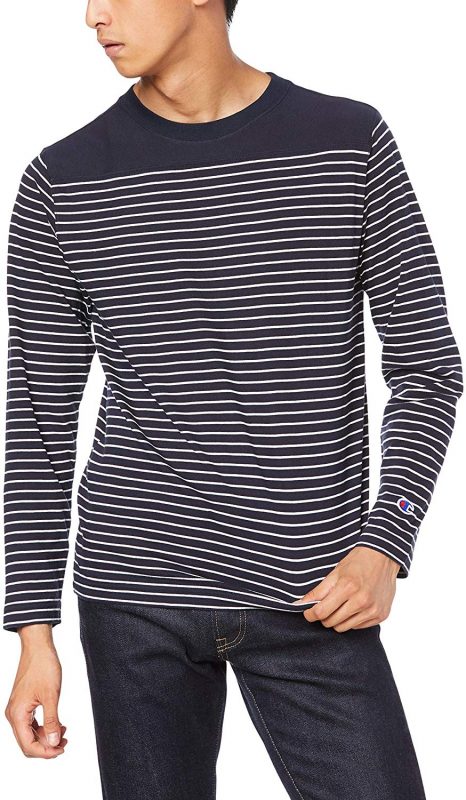 チャンピオン(Champion) ボーダーロングスリーブTシャツ C3-Q404