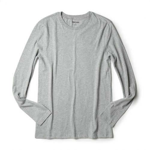 スリードッツ(THREE DOTS) クルーネックロングTシャツ