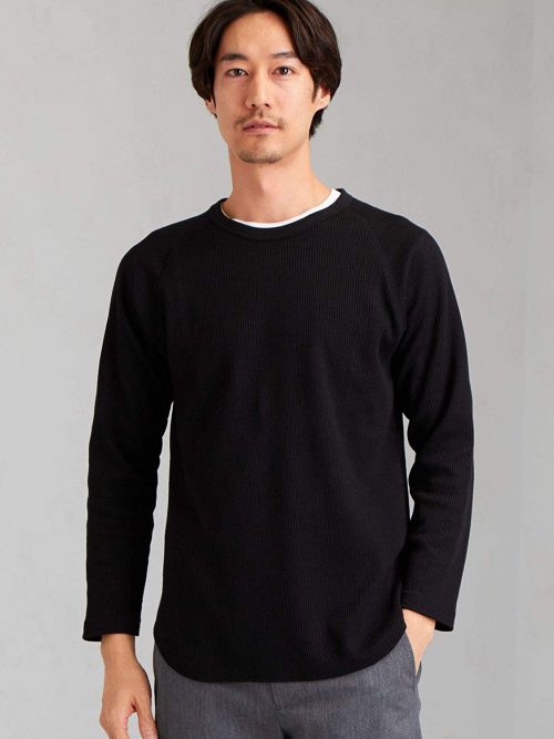 ユナイテッドアローズ グリーンレーベルリラクシング(UNITED ARROWS green label relaxing) SCドライワッフルクルーネック長袖カットソー