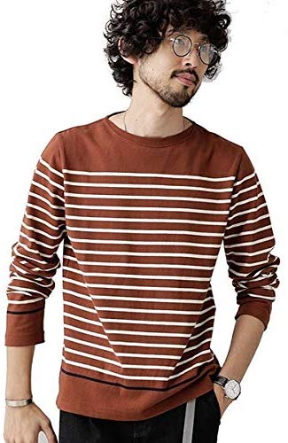 ナノユニバース(nano・universe) アメリカンコットンリブボートネックバスクTシャツL/S
