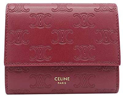 セリーヌ(CELINE) スモール トリフォールドウォレット エンボスド スムースカーフスキン