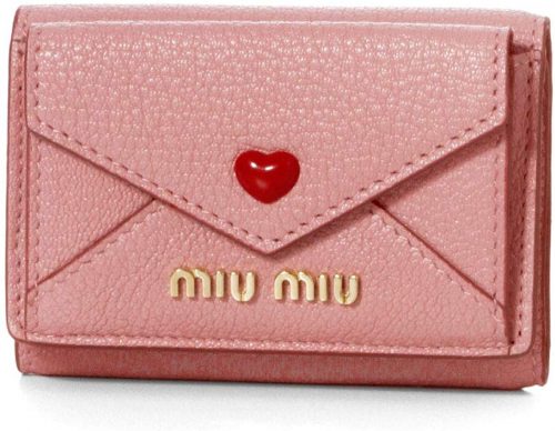 ミュウミュウ(Miu Miu) 三つ折り財布 MADRAS LOVE