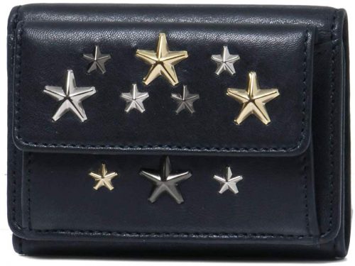 ジミーチュウ(JIMMY CHOO) NEMO レザー スタースタッズ 三つ折り財布