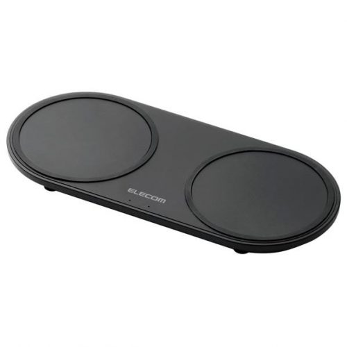 エレコム(ELECOM) ワイヤレス充電器 Qi 5W+5W W-QA05BK