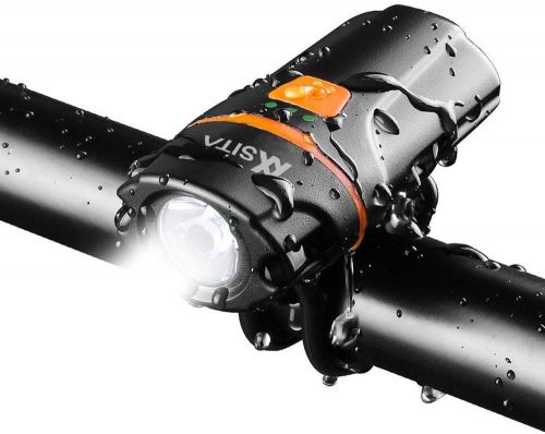 ASITA 自転車ヘッドライトUSB充電式