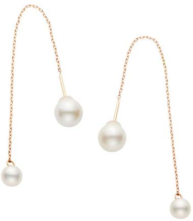 ヴァンドーム青山(VENDOME AOYAMA) 淡水パール ダブルキャッチ チェーンピアス