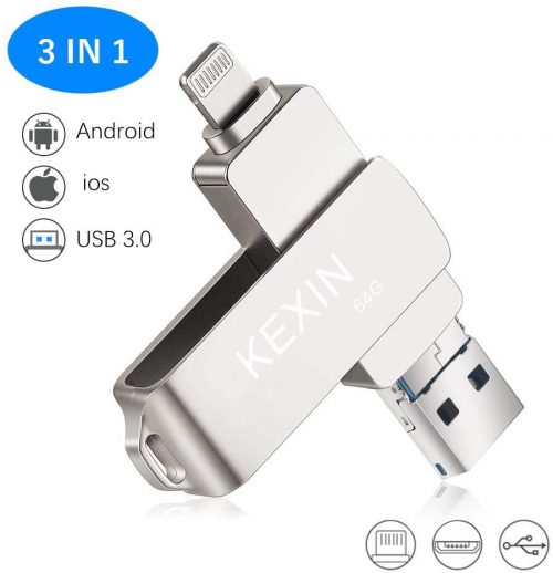 KEXIN USBメモリ 3in1 64GB