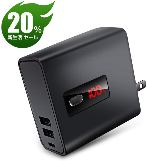 Lomaya 2in1 USB急速充電器 モバイルバッテリー 6700mAh