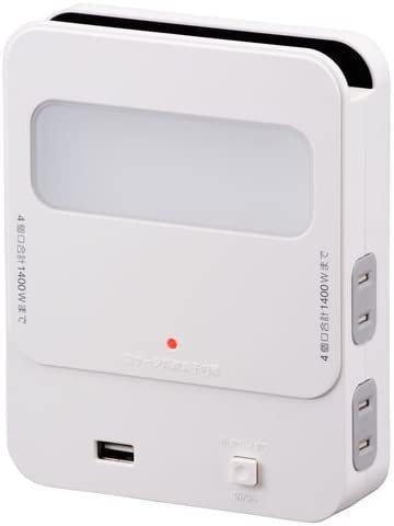 オーム電機 4口拡張コンセント TU4BR1