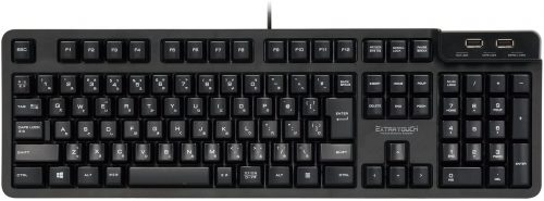 エレコム(ELECOM) USBハブ付有線プレミアムメンブレンキーボード K-FCM094HBK