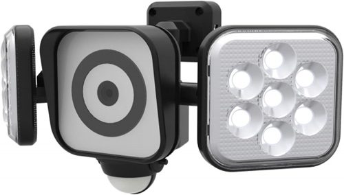 ムサシ RITEX フリーアーム式LEDセンサーライト防犯カメラ C-AC8160