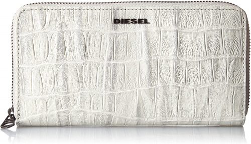 ディーゼル(DIESEL) メタルロゴ エンボスクロコダイル 長財布