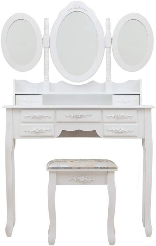 Ansley&HosHo 欧式ドレッサー 三面鏡
