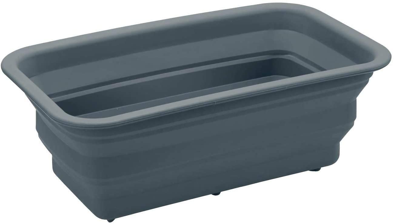 ベルメゾン(BELLE MAISON) ステンレス芯材入りの折りたためるシリコーンゴム製スリム洗い桶