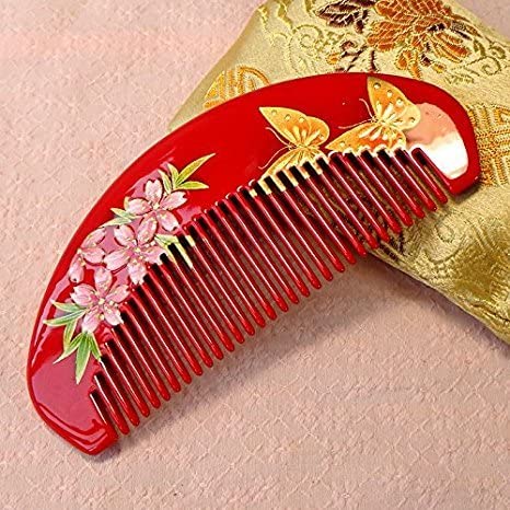 KOMUON 漆絵塗りつげ櫛