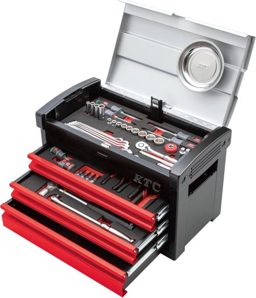 京都機械工具(KTC) ツールセット 工具セット チェストタイプ 66点 SK3660E