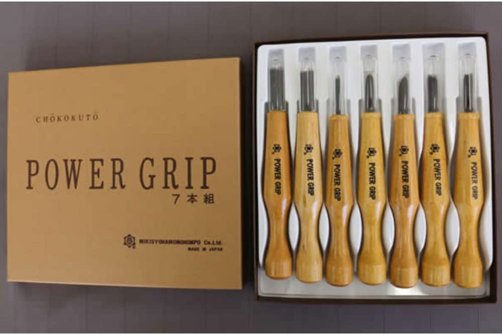 三木章刃物 パワーグリップ彫刻刀 7本組セット 80007