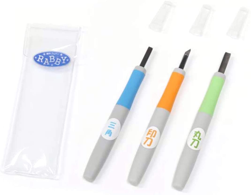 道刃物(MICHIHAMONO) ゴムハン彫刻刀3本組 Aセット S81100150