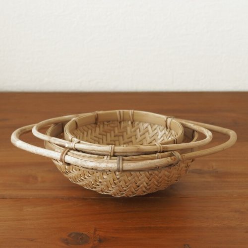 フェアトレードカンパニー(Fair Trade Company) People Tree ハンドルつき竹ザル 2個セット 185112