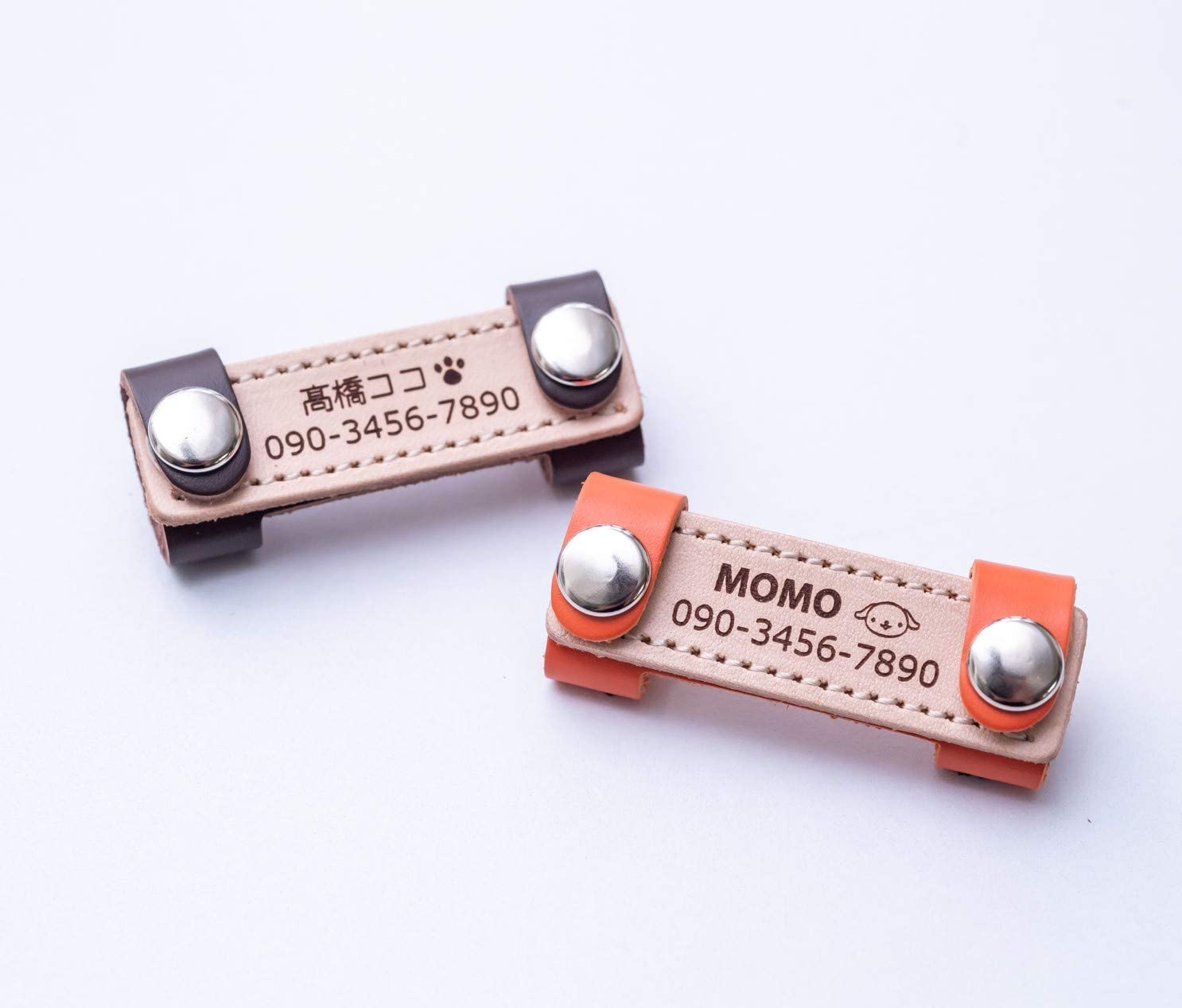 犬の首輪屋てるべる 迷子札 本革