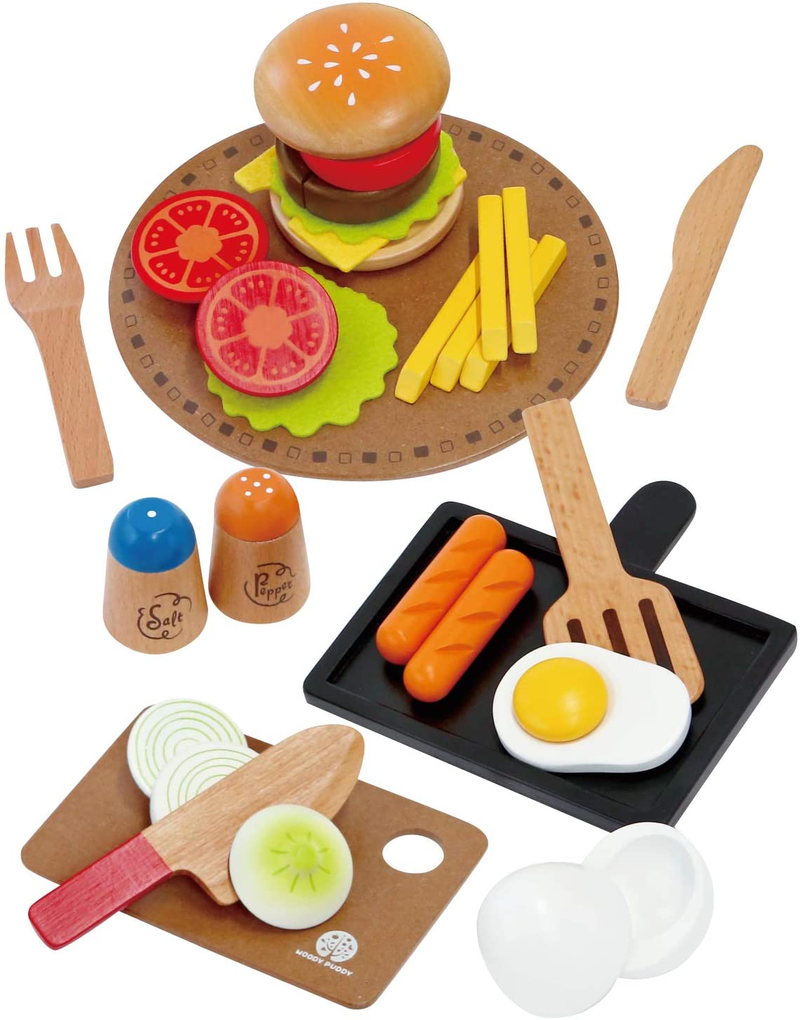 ウッディプッディ(WOODY PUDDY) はじめてのおままごと 洋食屋さんセット