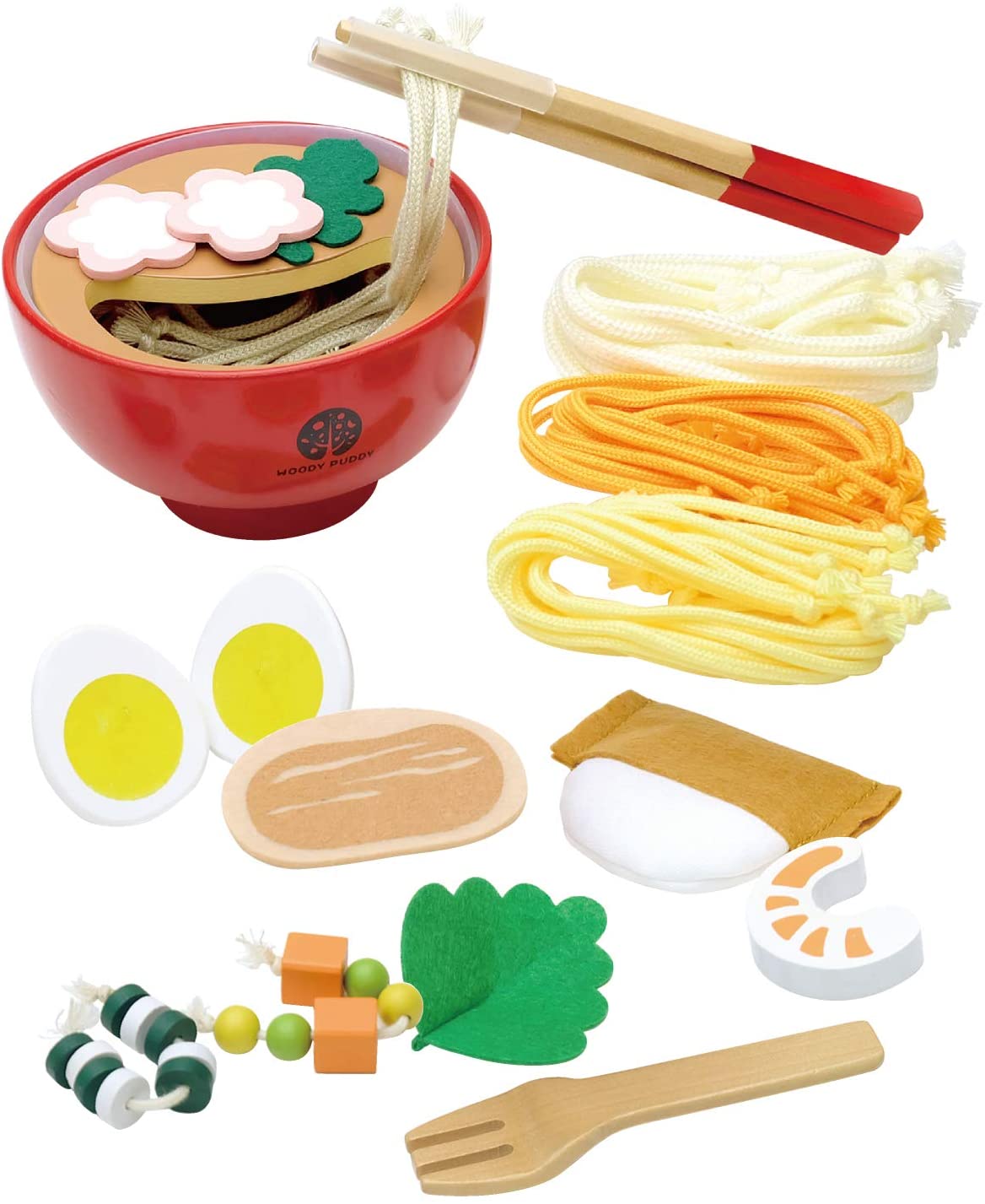 ウッディプッディ(WOODY PUDDY) はじめてのおままごと めん料理セット