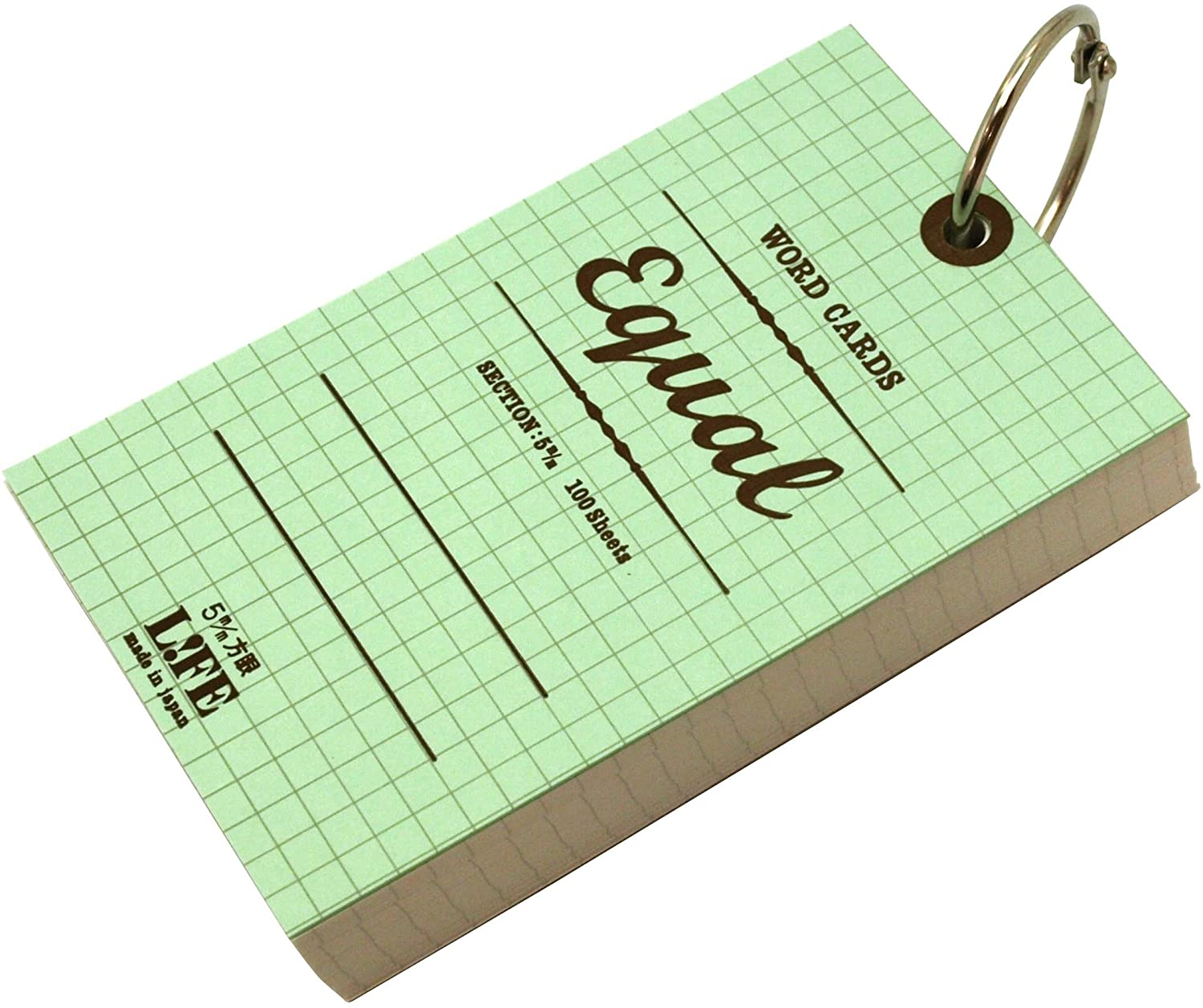 ライフ(LIFE) イコール 単語カード 5×3サイズ 方眼 P317A