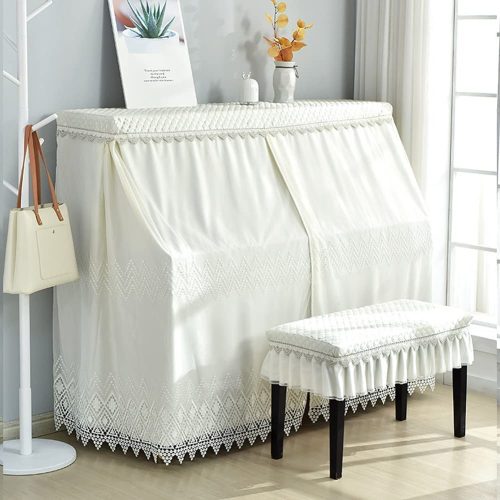 BcgBcr ピアノカバー+椅子カバー 一人掛けタイプ ホワイト