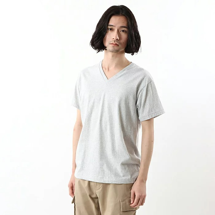 ヘインズ(Hanes) プレミアムジャパンフィット VネックTシャツ