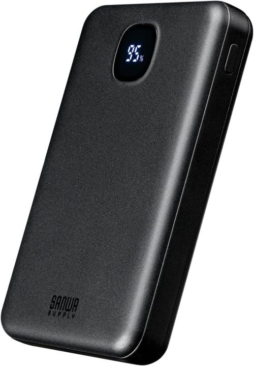 サンワサプライ(SANWA SUPPLY) モバイルバッテリー 半固体電池 10000mAh 700-BTL062BK
