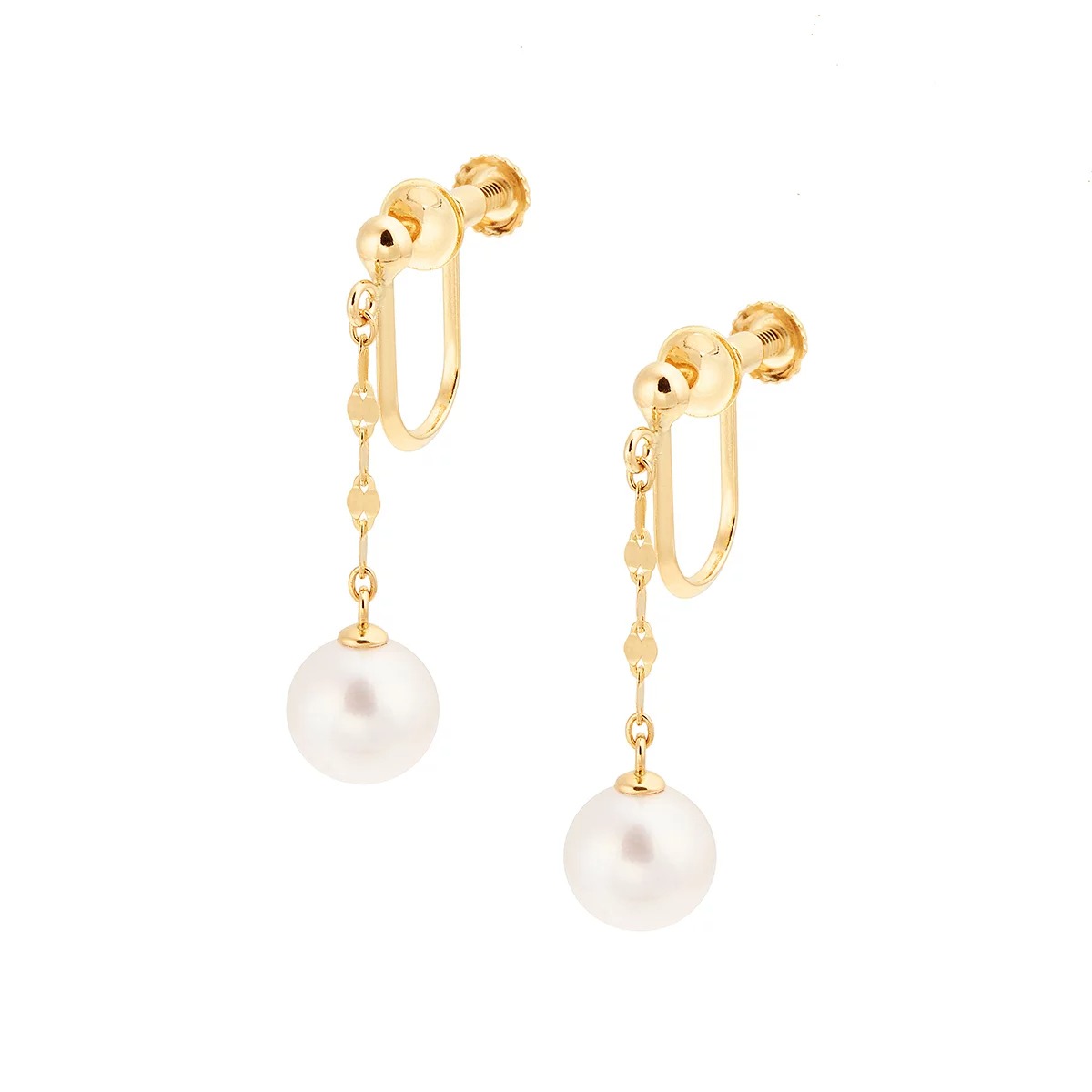 ツツミ(TSUTSUMI) K18イエローゴールドアコヤ真珠イヤリング