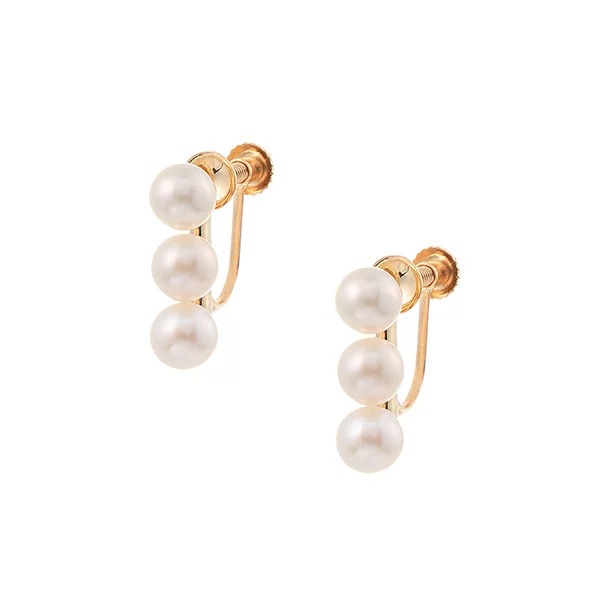 ツツミ(TSUTSUMI) K10イエローゴールド淡水パールイヤリング