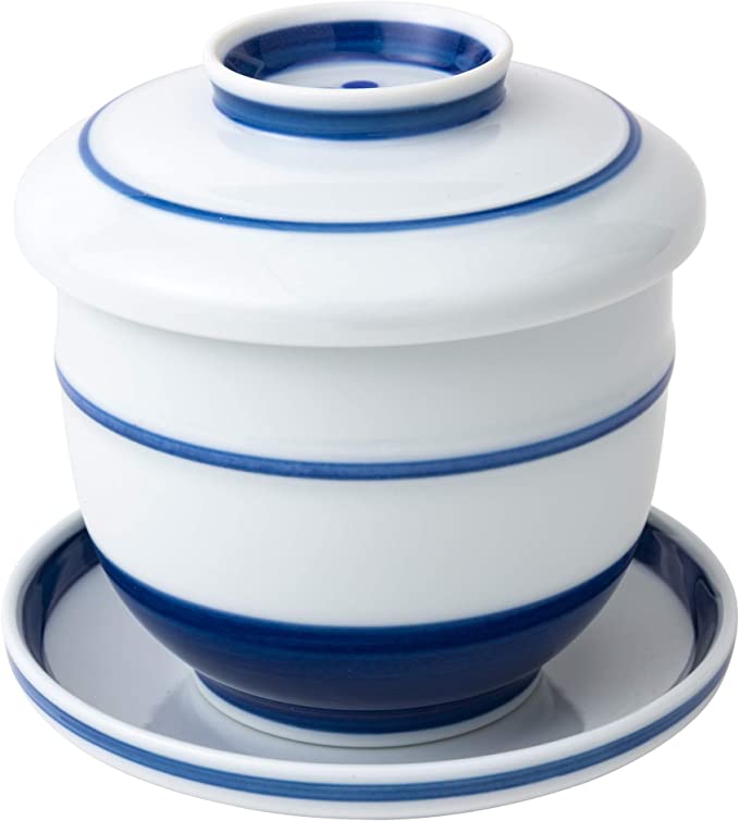 西海陶器 夢路 台付むし碗 99279