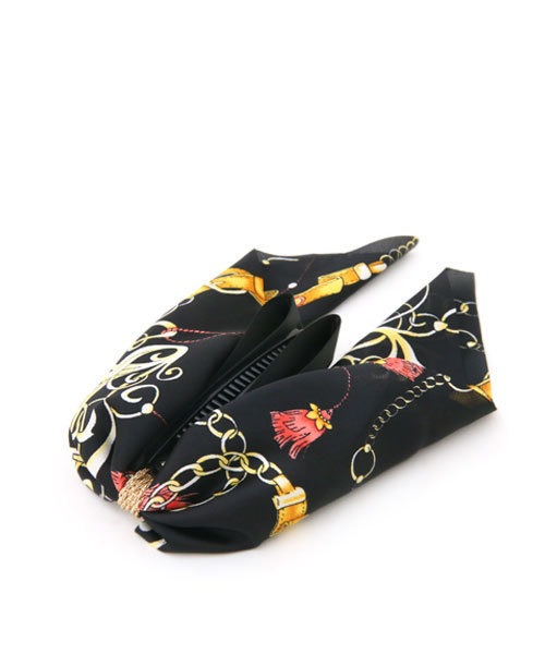 コレカラ(Colleca la) スカーフ柄リボンバナナクリップ