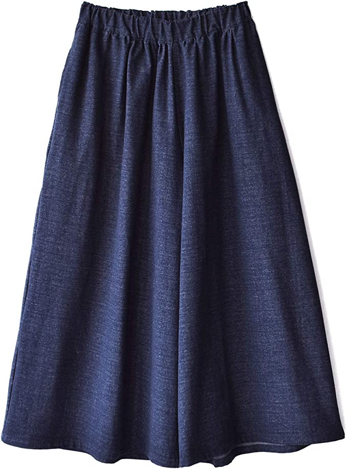 ズーティー(zootie) 色落ちしにくい カットソーデニム ワイドパンツ