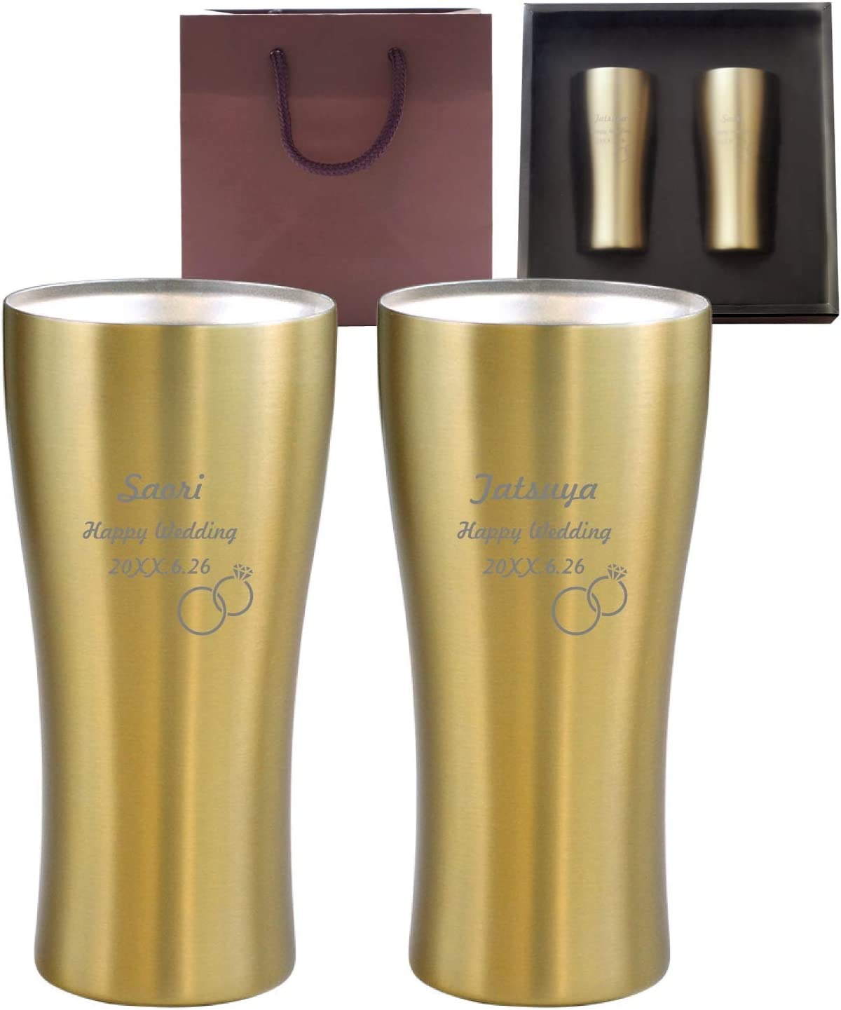 フレグレ(FLEGRE) ゴールド 真空断熱 ステンレスタンブラー