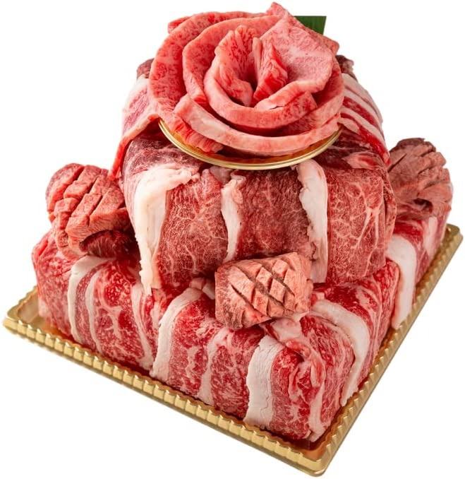 梅田白雲台 ありがとうの花 肉ケーキ スペシャル2段重ね