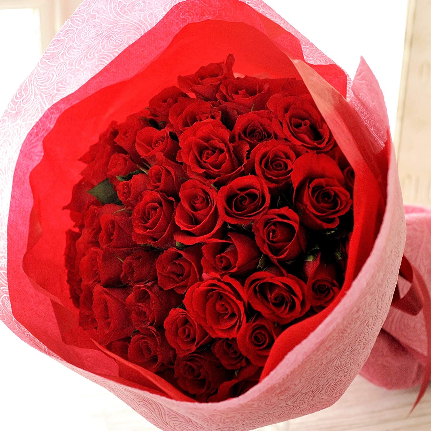 グリーンインダストリー バラ50本 花束ブーケ フラワーギフト 生花