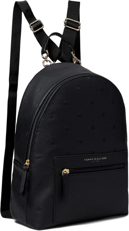 トミーヒルフィガー(TOMMY HILFIGER) Amelia II ミディアム ドーム バックパック エンボス加工 TH セリフクリッター PVC