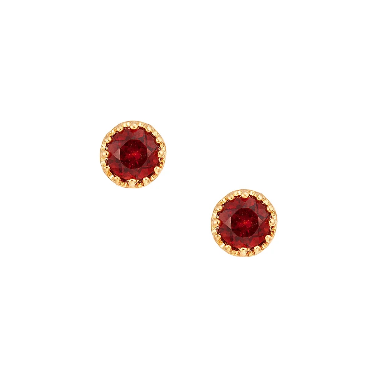 ツツミ(TSUTSUMI) K18イエローゴールドアルマンダインガーネットピアス