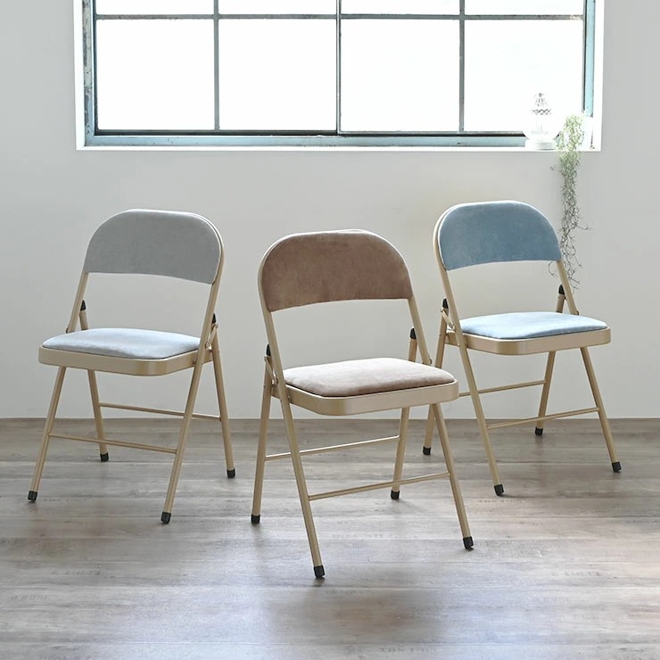 ファニーズファクトリー 北欧カラー スチール製フォールディングチェア AZ215034