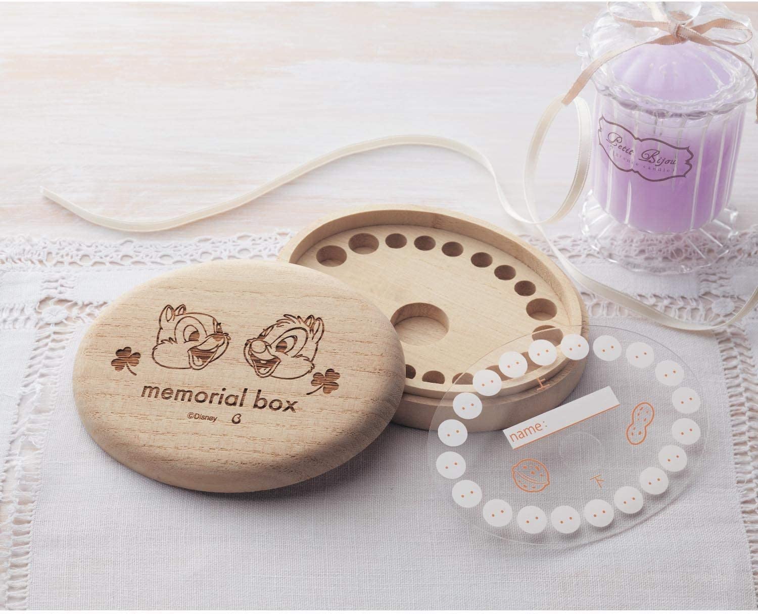 ベルメゾン(BELLE MAISON) ディズニー 桐箱乳歯ケース 選べるキャラクター