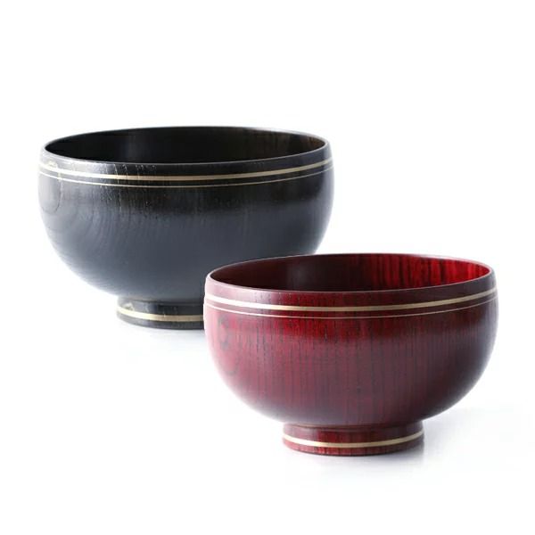 山田平安堂 夫婦椀 金帯